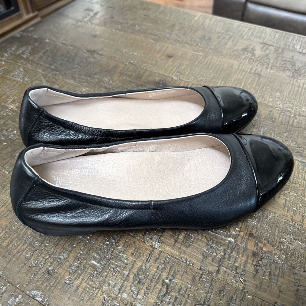 Dansko Womens Lisanne Black Milled Nappa Ballet Flats EUR 41 Shoes US Size 10.5
